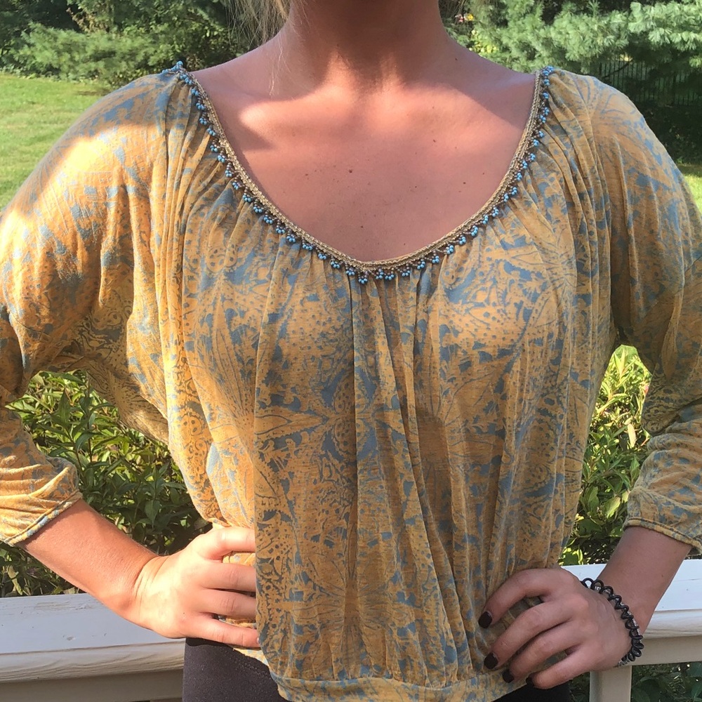 Free People beaded long sleeve
